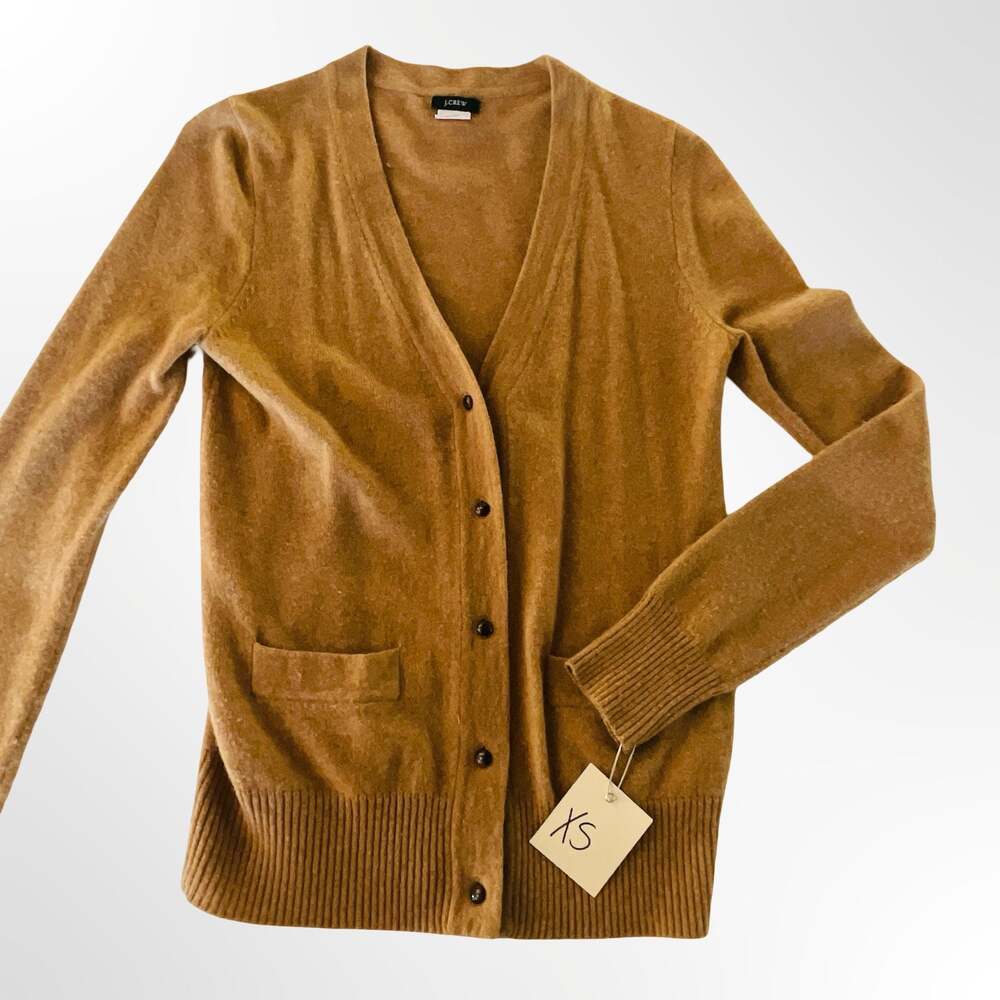 J.Crew Wool Cashmere Blend V-Neck Button Front Cardigan Size XS - Picture 5 of 8